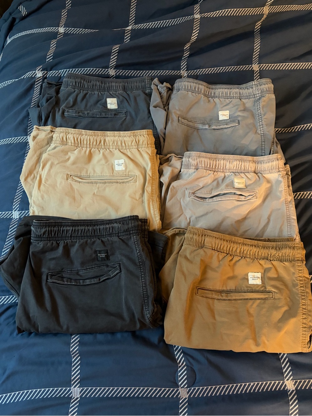 Men's American Eagle Pull On Chino Shorts (Lot of 6) Size Large